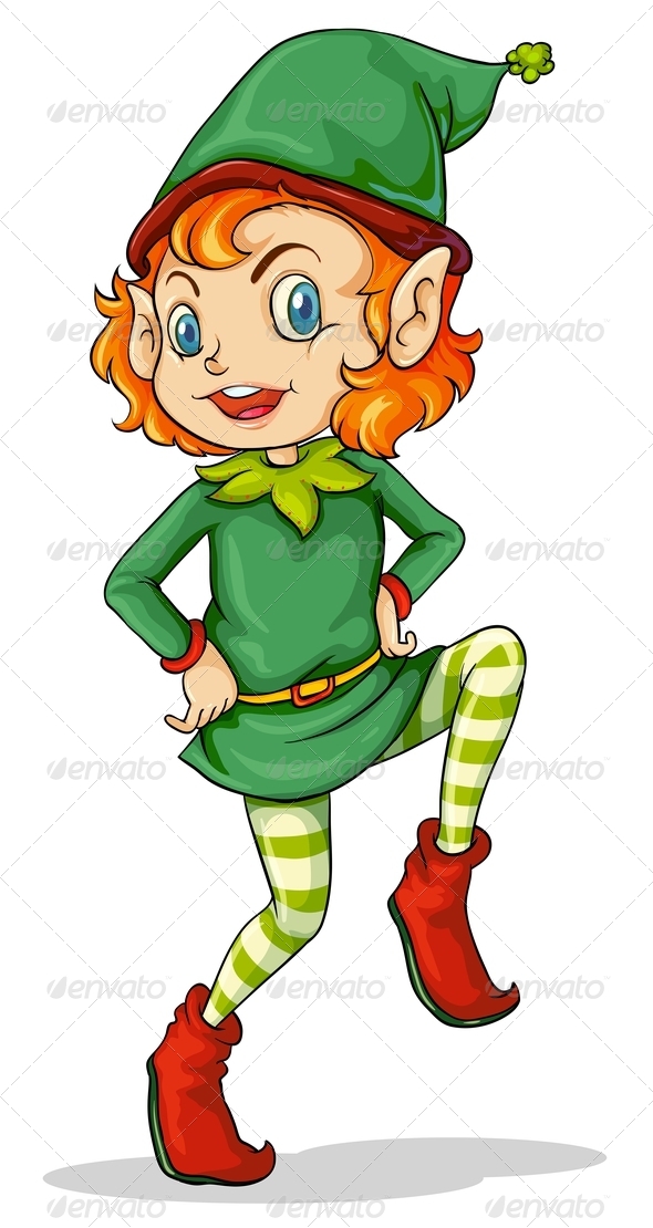GraphicRiver Playful Christmas Elf 8016218 GraphicRiver Playful Christmas Elf 8016218