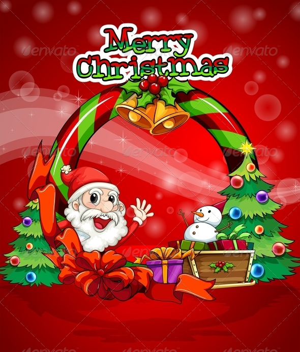 GraphicRiver Colorful Christmas Template with Santa Claus 8016438 GraphicRiver Colorful Christmas Template with Santa Claus 8016438