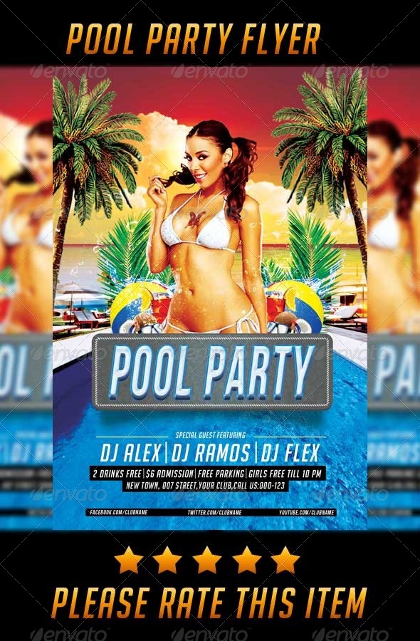 Pool Party Flyer Pool Party Flyer
