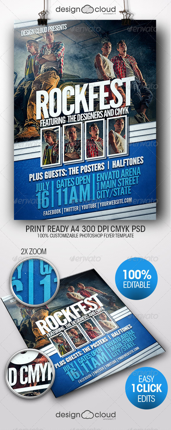 GraphicRiver Rock Fest Grunge Flyer Poster Template 8000919 GraphicRiver Rock Fest Grunge Flyer Poster Template 8000919