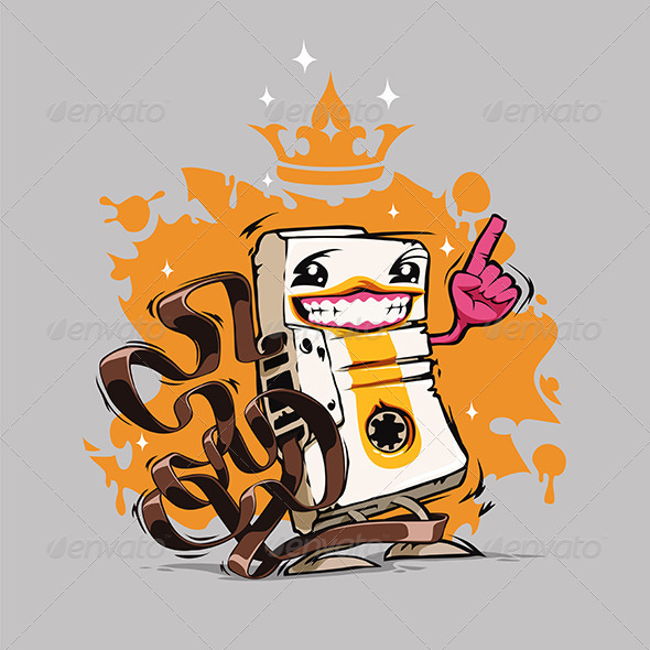 GraphicRiver Happy Cartoon Audio Cassette Tape 8011924 GraphicRiver Happy Cartoon Audio Cassette Tape 8011924