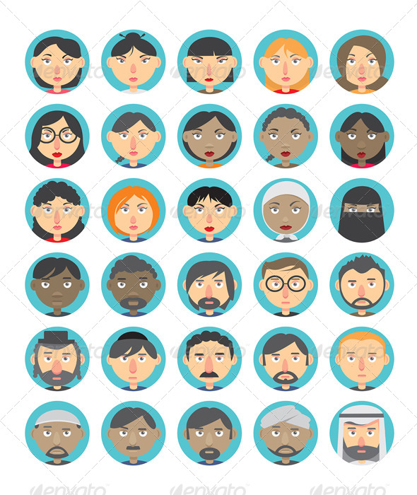 GraphicRiver People Avatar Set 8020562 GraphicRiver People Avatar Set 8020562