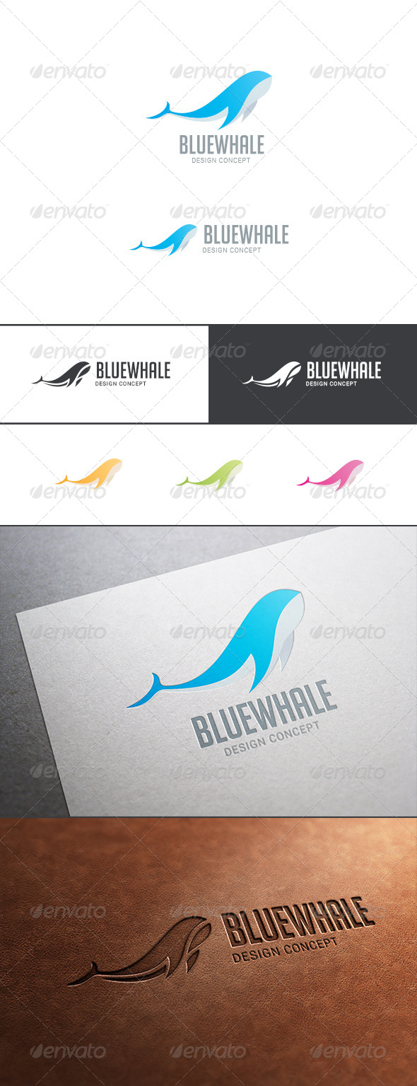 Whale Fish Abstract Logo Whale Fish Abstract Logo