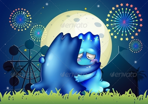 Two Monsters Comforting Each Other at the Carnival Two Monsters Comforting Each Other at the Carnival