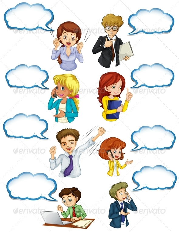 GraphicRiver Business Minded People with Empty Callouts 8021993 GraphicRiver Business Minded People with Empty Callouts 8021993