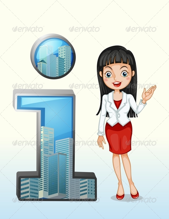 GraphicRiver Letter I Symbol Beside a Businesswoman 8022041 GraphicRiver Letter I Symbol Beside a Businesswoman 8022041