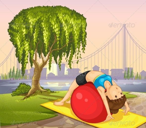 GraphicRiver Girl Keeping Her Body Fit Near a Tree 8022054 GraphicRiver Girl Keeping Her Body Fit Near a Tree 8022054