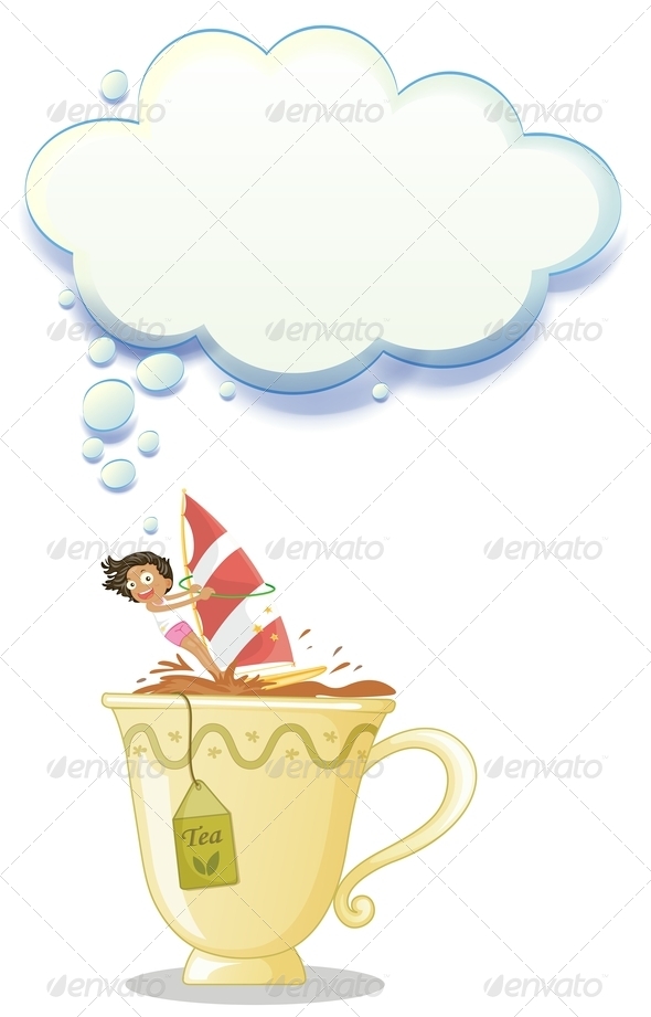 GraphicRiver Girl Sailing in a Big Mug of Tea 8022338 GraphicRiver Girl Sailing in a Big Mug of Tea 8022338