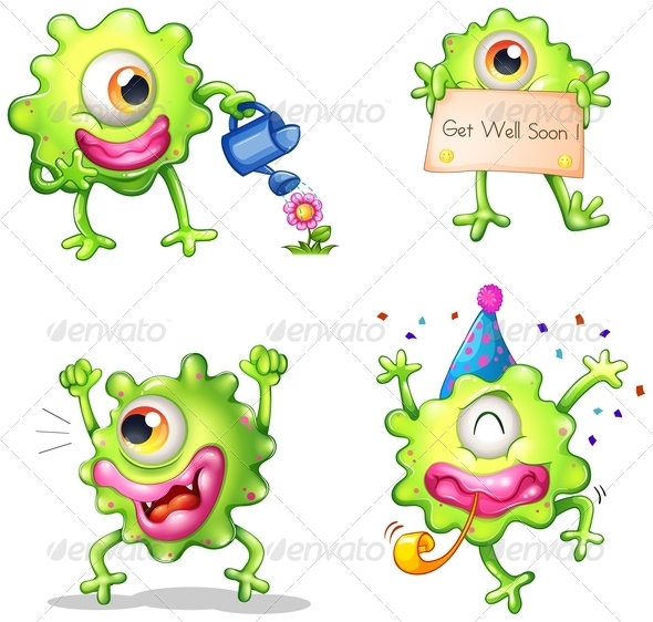 GraphicRiver Activities of a Green One-Eyed Monster 8022476 GraphicRiver Activities of a Green One-Eyed Monster 8022476