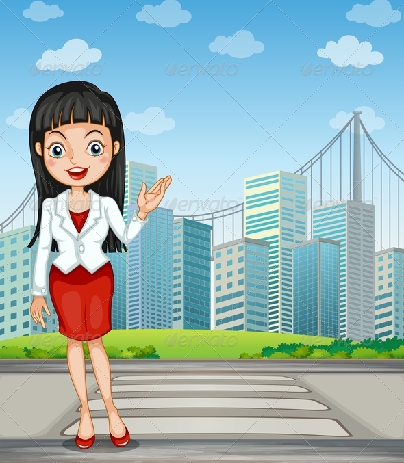 GraphicRiver A Pretty Woman Presenting the Tall Buildings 8022674 GraphicRiver A Pretty Woman Presenting the Tall Buildings 8022674