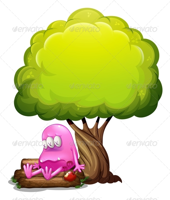 GraphicRiver A Poisoned Monster Sitting on the Log under the Tree 8023095 GraphicRiver A Poisoned Monster Sitting on the Log under the Tree 8023095