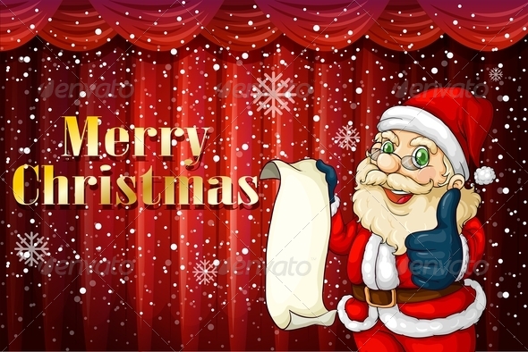 Santa Holding a List Santa Holding a List