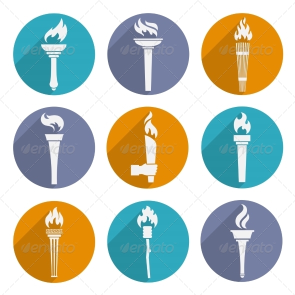 Torch Icons Set (Abstract)