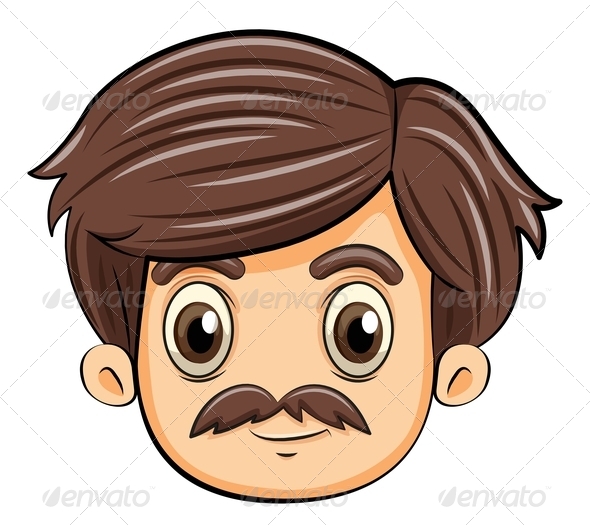 GraphicRiver Head of an Adult with a Mustache 8023657 GraphicRiver Head of an Adult with a Mustache 8023657