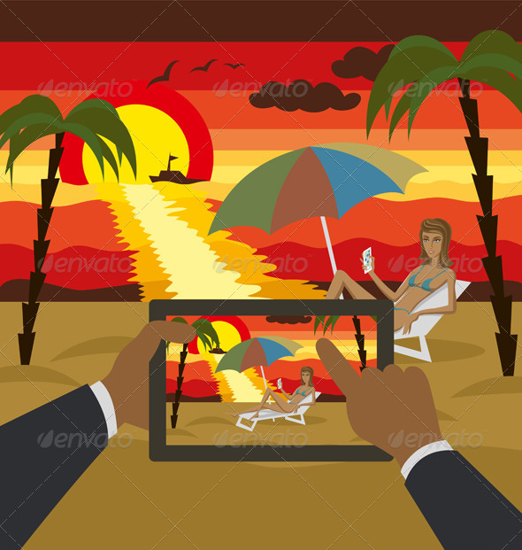 Outdoors Cartoon Sea Landscape Outdoors Cartoon Sea Landscape