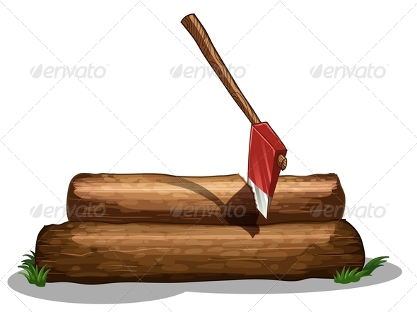 An Axe and Two Big Logs An Axe and Two Big Logs