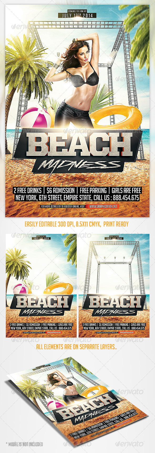 GraphicRiver Summer Beach Madness Flyer Template 8024140 GraphicRiver Summer Beach Madness Flyer Template 8024140