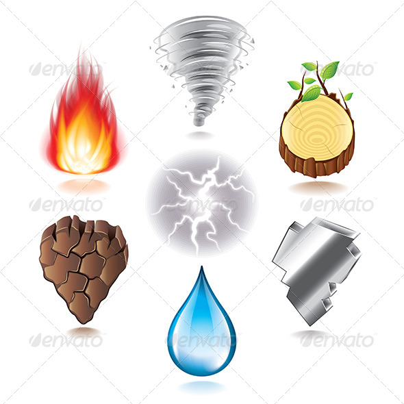 GraphicRiver Seven Natural Elements Icons Set 8026979 GraphicRiver Seven Natural Elements Icons Set 8026979