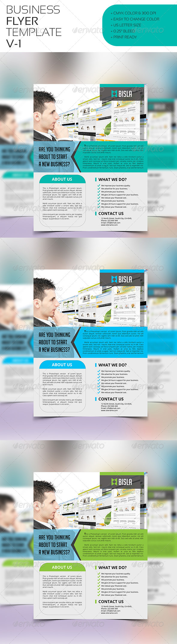 GraphicRiver Business Flyer Template V-1 8027675 GraphicRiver Business Flyer Template V-1 8027675