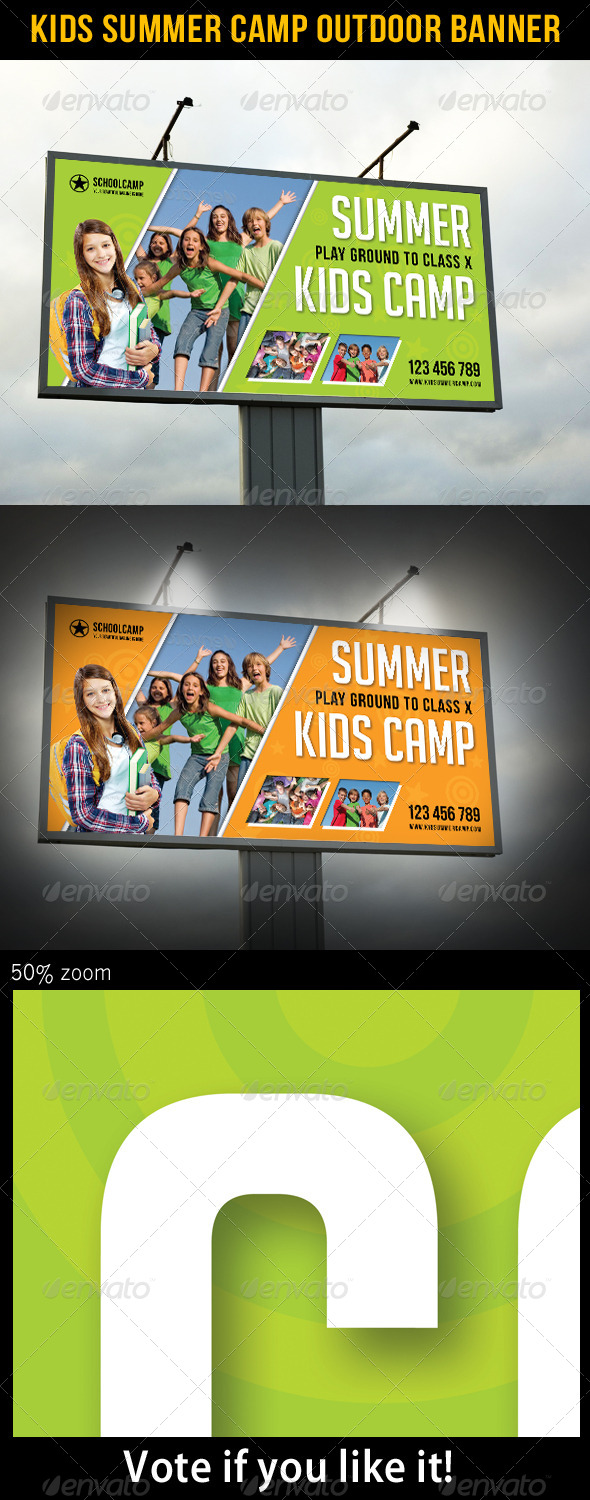 Kids Summer Camp Outdoor Banner Kids Summer Camp Outdoor Banner