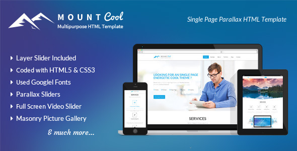 Mountcool - Creative One Page Multipurpose Template