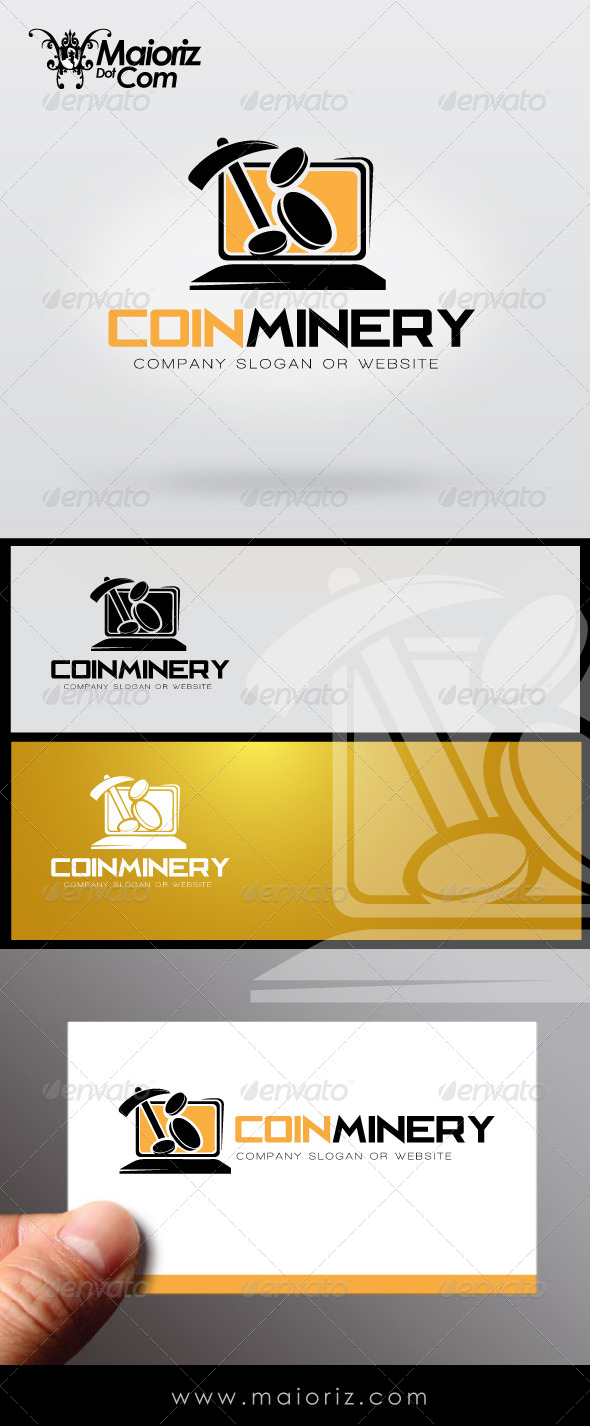 Coins Minery Logo Template