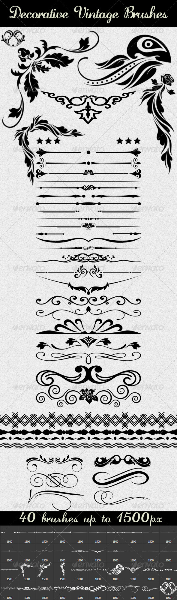 GraphicRiver 40 Decorative Vintage Brushes 8030194 GraphicRiver 40 Decorative Vintage Brushes 8030194
