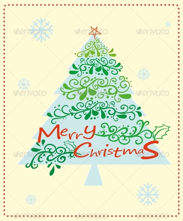 Christmas Card with Tree