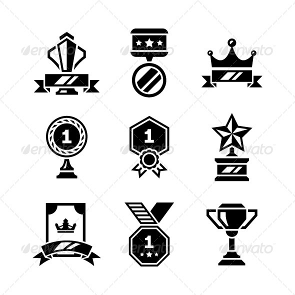 GraphicRiver Set Icons of Awards and Trophy 8037846 GraphicRiver Set Icons of Awards and Trophy 8037846