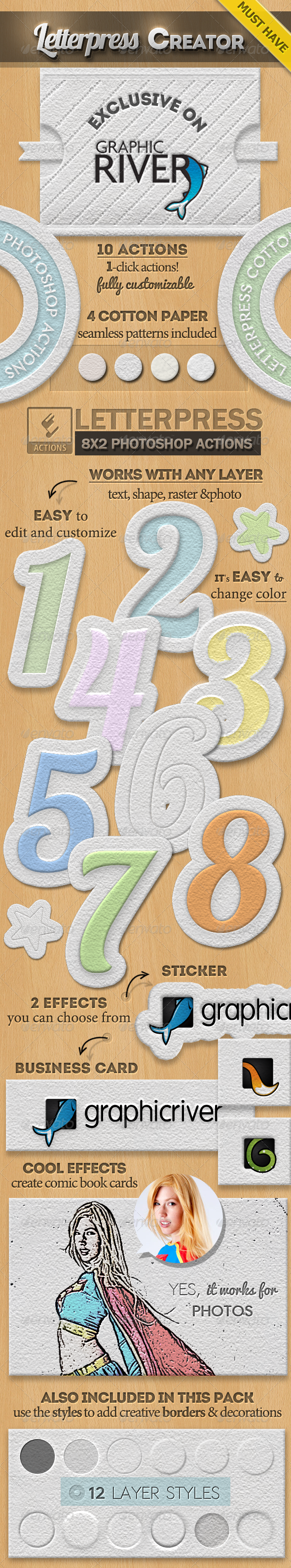 Cotton Letterpress Style Photoshop Creator Cotton Letterpress Style Photoshop Creator