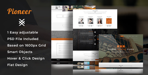 Pioneer - One Page PSD Template