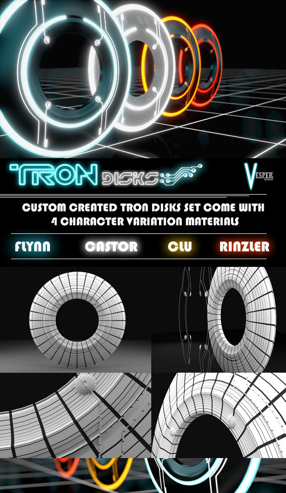 3DOcean TRON Disks 8041958 3DOcean TRON Disks 8041958