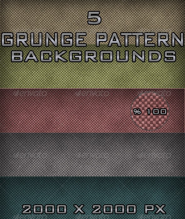 5 Grunge Pattern Backgrounds 5 Grunge Pattern Backgrounds