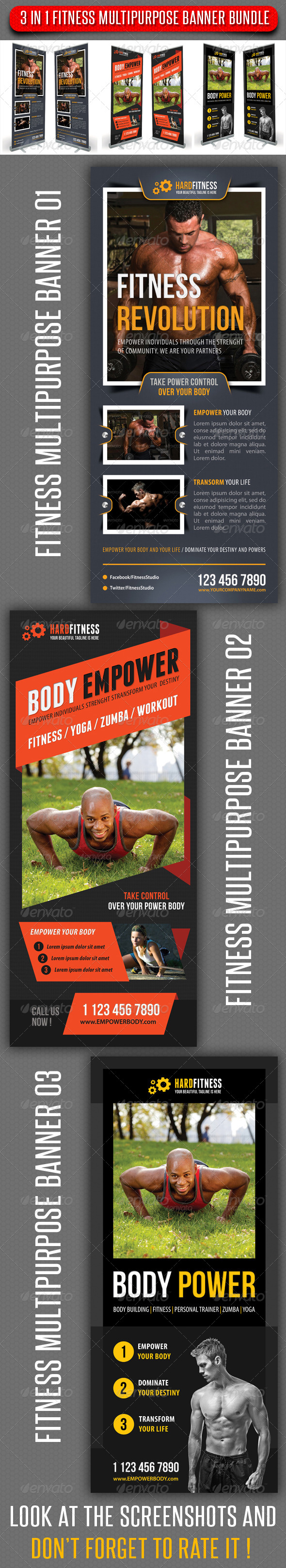 GraphicRiver 3 in 1 Fitness Multipurpose Banner Bundle 03 8039232 GraphicRiver 3 in 1 Fitness Multipurpose Banner Bundle 03 8039232