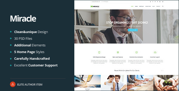 Miracle -  Multi-Purpose PSD Template