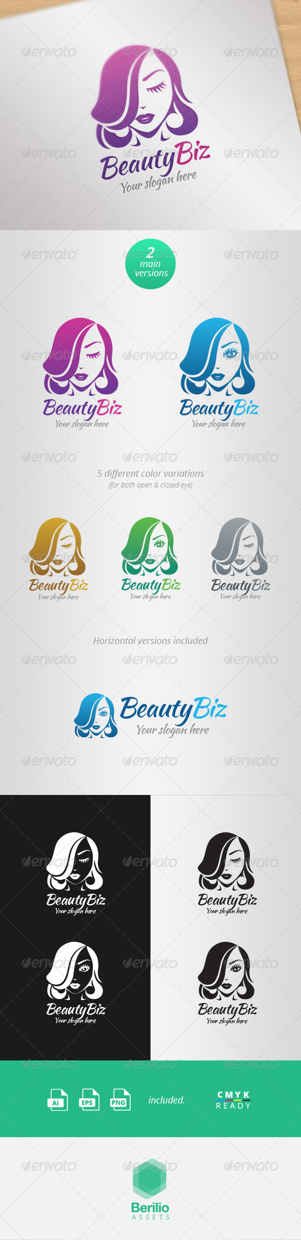 Beauty Biz Logo Template Beauty Biz Logo Template