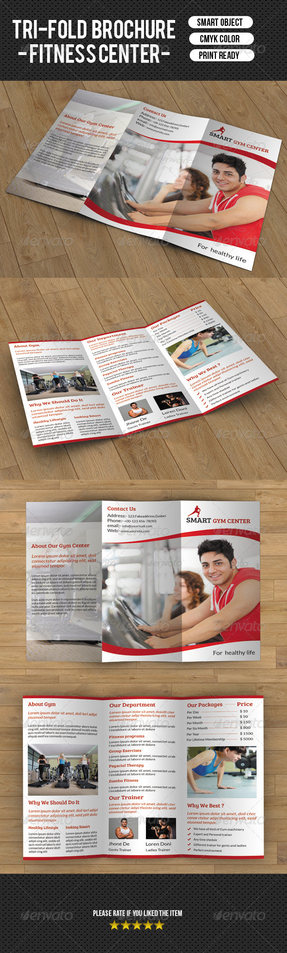 GraphicRiver Tri-fold fitness brochure 8049893 GraphicRiver Tri-fold fitness brochure 8049893