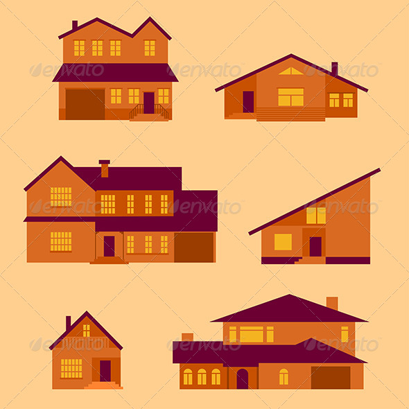 GraphicRiver Set of House Icons 8050206 GraphicRiver Set of House Icons 8050206