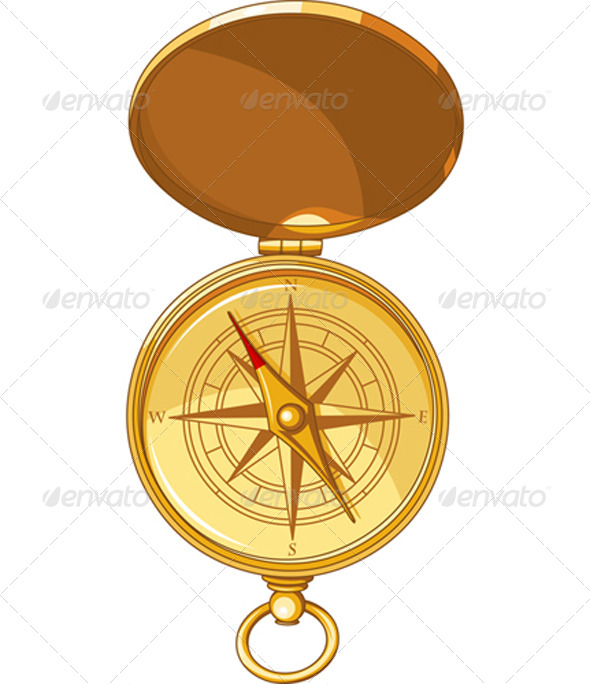 Old Look Compass With Windrose Old Look Compass With Windrose