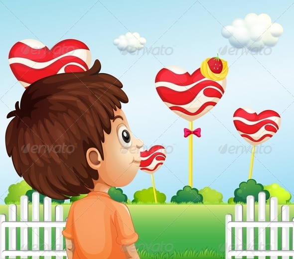 GraphicRiver Boy watching Lollipops 8052112 GraphicRiver Boy watching Lollipops 8052112