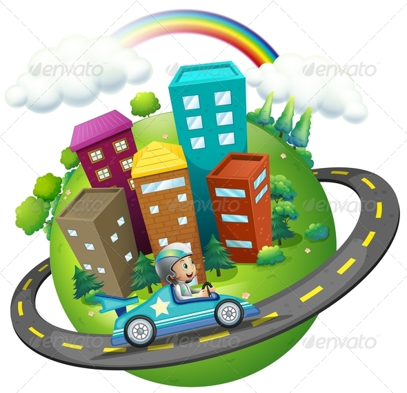 GraphicRiver Boy travelling around City 8052455 GraphicRiver Boy travelling around City 8052455