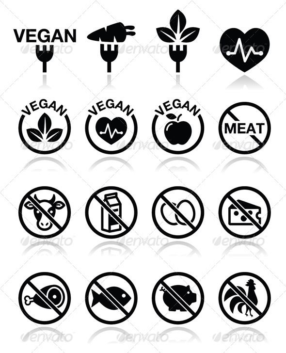 GraphicRiver Vegan and Lactose Free Icon Set 7691914 GraphicRiver Vegan and Lactose Free Icon Set 7691914