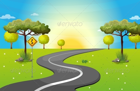 GraphicRiver Winding Road in the Park 8054381 GraphicRiver Winding Road in the Park 8054381