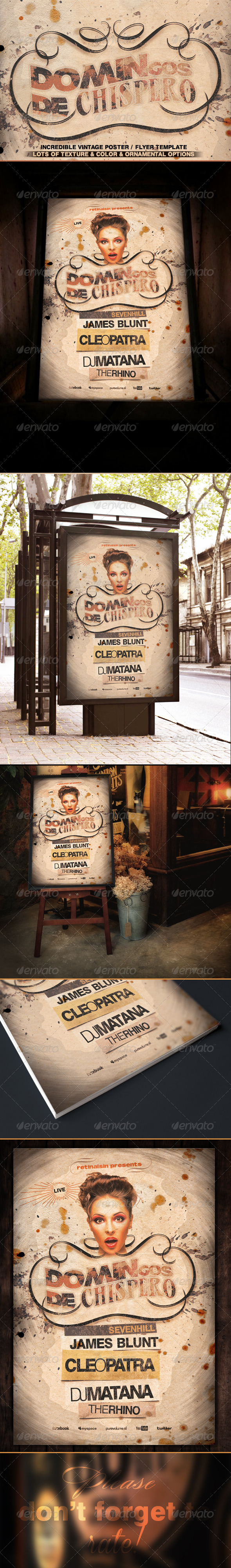 Vintage Poster Flyer Template Vintage Poster Flyer Template