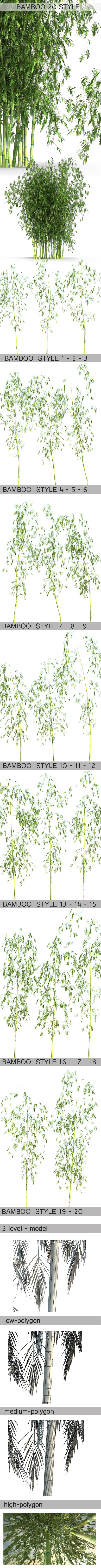 20 Style of Bamboo - 3DOcean Item for Sale