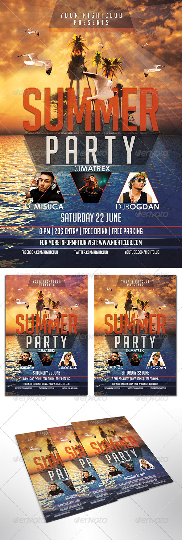 GraphicRiver Summer Party Flyer 8056975 GraphicRiver Summer Party Flyer 8056975