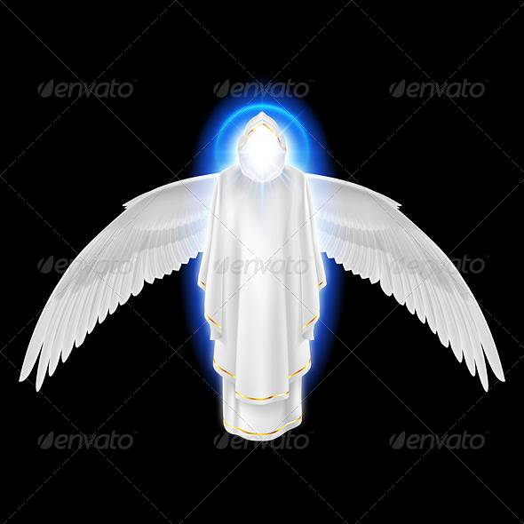 GraphicRiver White Angel on Black 8057987 GraphicRiver White Angel on Black 8057987