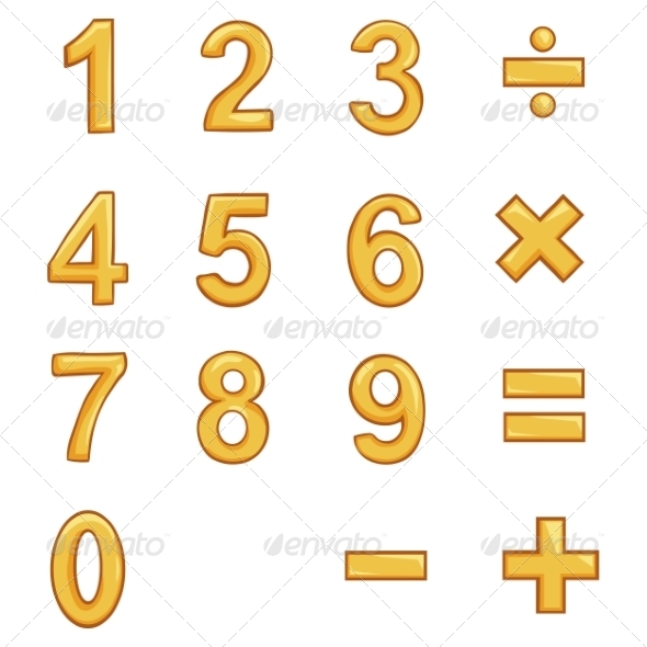 GraphicRiver Vector Set of Gold Cartoon Figures 8061601 GraphicRiver Vector Set of Gold Cartoon Figures 8061601