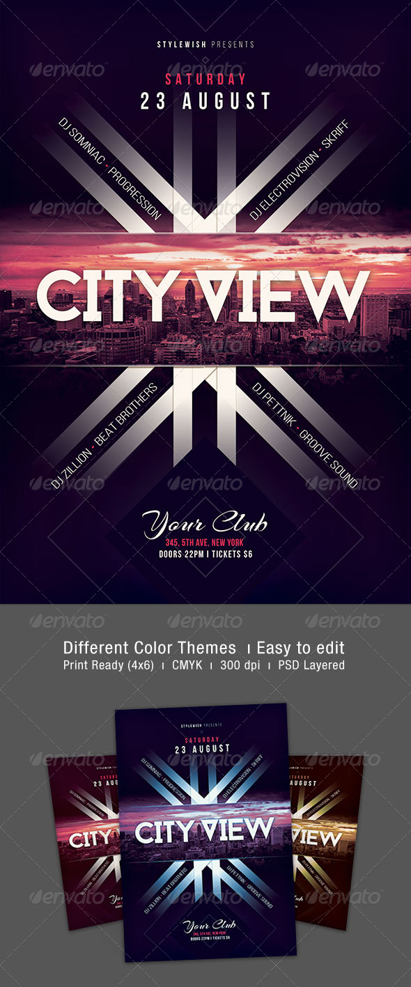 City View Flyer - Clubs & Parties Events