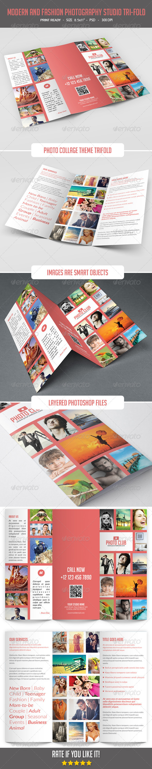 Modern and Fashion Photography Studio Tri-Fold (Catalogs)